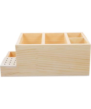 Beaupretty Desk grinding head storage desk pen pencil holder makeup brush finger nail art tool organizer remote control organizer grinding head holder drill rig wooden Tool Makeup - Buy Online on GoSupps.com