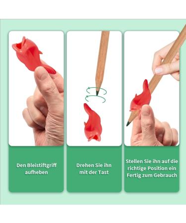 10 Pieces Suwiwkkoa Silicone Pencil Holder - Ergonomic Writing Aid for Children Compatible with Various Pens & Pencils - Buy Online on GoSupps.com