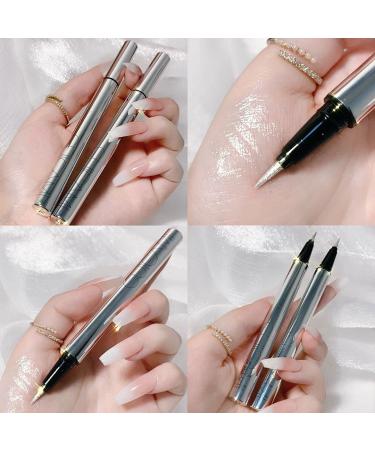 VINMEN Liquid Glitter Eyeliner - Metallic Shimmer Eyeshadow in Silver | Waterproof Long-Lasting Formula - Buy Online on GoSupps.com