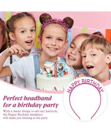 Dizila 12 Pack Candy Color Happy Birthday Headbands for Girls - Party Decoration Tiara Crowns for Kids & Teens - Buy Online on GoSupps.com