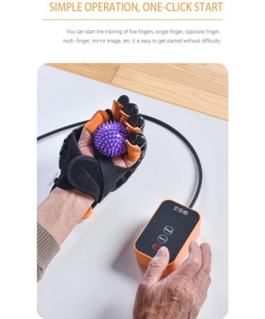 Rehabilitation Robot Gloves Finger Rehabilitation Gloves For Stroke Hemiplegia Patients With Hand Dysfunction Finger Straightening Brace Guard Protector (LEFT HAND-L) - Buy Online on GoSupps.com