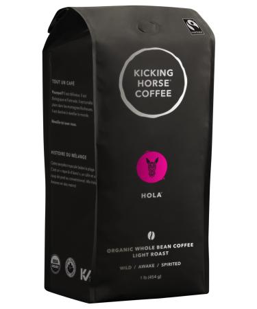 Kicking Horse Coffee Hola Light Roast Whole Bean 1 lb (Pack Of 6) - Certified Organic Fairtrade Kosher 454 g (Pack of 6) Hola