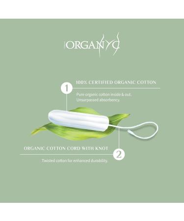 Organyc 100% Certified Organic Cotton Tampons - Super, No Applicator - 16 Count, Mini, White - Buy Online on GoSupps.com