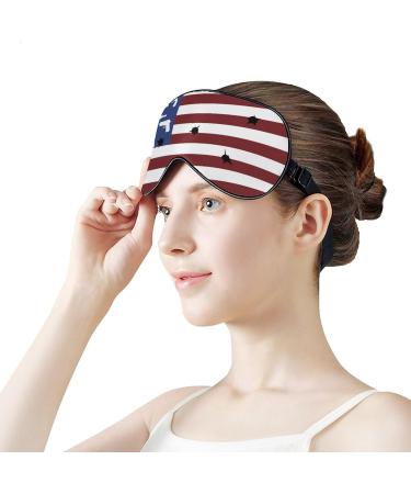 American Flag Guns & Bullet Holes Sleep Mask - Adjustable Strap, Light Blocking Eye Cover for Men and Women | Ideal for Travel, Night Time and Naps - Buy Online on GoSupps.com