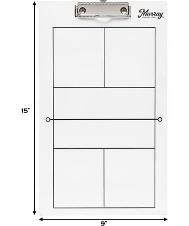 Murray Sporting Goods Pickleball Coaches Clipboard | Dry Erase Double-Sided Pickleball Clipboard for Coaching | Double-Sided Pickleball Coach Marker Whiteboard - Buy Online on GoSupps.com