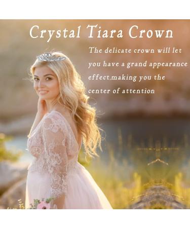 Baaxxango 8 Pack Crystal Tiara Crowns - Perfect for Girls Women Birthday Wedding Party Decor - Buy Online on GoSupps.com