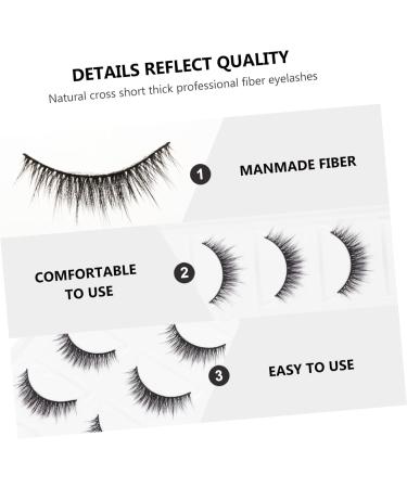 Angoily 10 Pairs Short False Eyelashes Natural Eyelashes Reusable Manmade Eyelashes Art Eyelashes Makeup Eyelash Thick Cross Eyelashes Fake Lashes Fake 6d Artificial - Buy Online on GoSupps.com