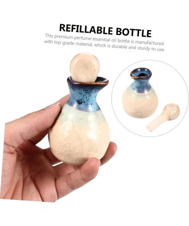 POPETPOP 1 Set aromatherapy bottle Salon bottle dispenser Porcelain Essential Oil Diffuser vintage makeup spa decor Essential Oil Bottle with Stopper white ceramics lotion dispensing bottle - Buy Online on GoSupps.com