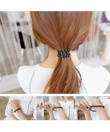 Tomedeks 12-Piece Spiral Hair Ties for Women & Men | Trackless Rubber Bands Strong Hold Scrunchies - Buy Online on GoSupps.com