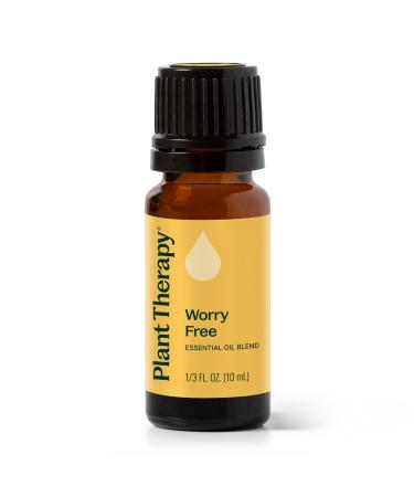 Plant Therapy Worry Free Essential Oil Blend 10 mL (1/3 oz) Calming Relief Blend 100% Pure Undiluted Natural Aromatherapy Therapeutic Grade Worry Free 0.33 Fl Oz (Pack of 1)
