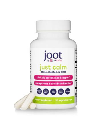 Just Thrive - Just Calm - Cortisol Manager - Calming, Memory, and Mood Support Supplement - Vegan, 30 Calm Capsules 30 Count (Pack of 1)