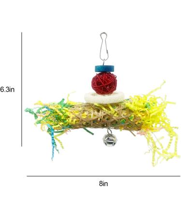 Bird Parrots Shredding Toys - Foraging & Chewing Accessories for Lovebird, Cockatiel, Conure, African Grey - Hanging Loofah & Cage Shredder Toys - Buy Online on GoSupps.com
