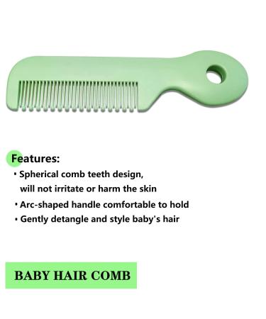 Mocarheri 3PC Baby Hairbrush Set for Newborns & Toddlers | Natural Soft Goat Bristle | Ideal for Cradle Cap | Light Green - Buy Online on GoSupps.com