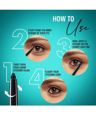  LAKM Lakme Eyeconic Kajal Turquoise 0.3 g - Buy Online on GoSupps.com