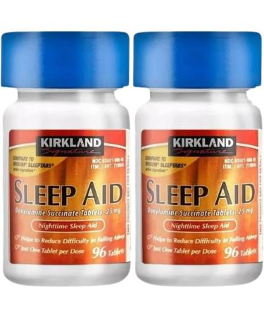 Nighttime Sleep Aid 25Mg Tablets - 96 Count (Pack of 2) | Effective Sleep Aid for Adults | Fast International Shipping - Buy Online on GoSupps.com