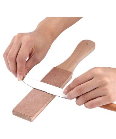 Leather Sharpener with Wooden Handle | Multifunctional DIY Craft Polish for Knives Razors & Tools - International Shipping - Buy Online on GoSupps.com