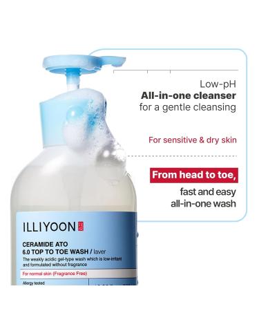 Illiyoon Ceramide Ato 6.0 Top To Toe Wash 16.9 fl oz â€“ Hydrating & Gentle Cleanser for All Skin Types - Buy Online on GoSupps.com