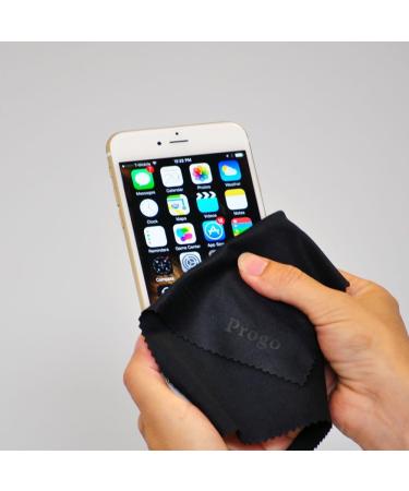 6 Pack Progo Microfiber Cleaning Cloths for Screens Lenses & Delicate Surfaces - Perfect for iPads iPhones Laptops & More - Buy Online on GoSupps.com