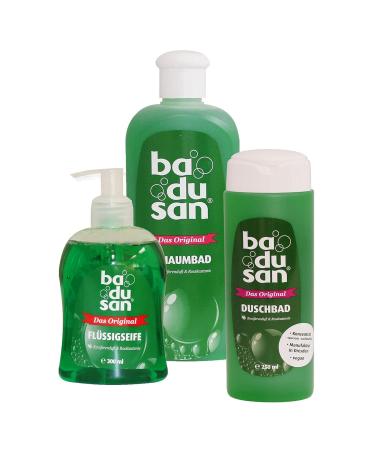 Badusan Well-Being Set | 4-Part Shower & Bath Gift Set with Towel - Luxury Liquid Soap & Foam Bath for Ultimate Relaxation - Buy Online on GoSupps.com