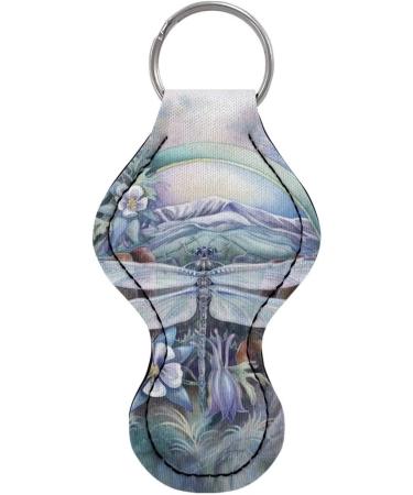 COEQINE Clip-on key ring for women and girls - Pouch for lip balm or lipstick Dragonfly flower. - Buy Online on GoSupps.com