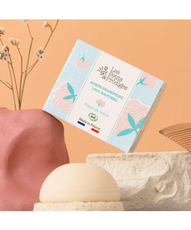 100% Natural Cotton Flower Solid Conditioner - All Hair Types - Made in France - Respect for the Scalp - Not Tested on Animals - Recyclable Packaging - LES PETITS PRODIGES - Buy Online on GoSupps.com