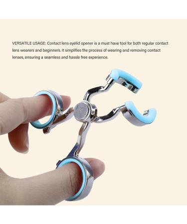 Enhanced Precision Lens Eyelid Stretcher with Storage Case Portable Stainless Steel Ergonomic Design Silicone Strips for Accurate Placement (Blue) - Buy Online on GoSupps.com