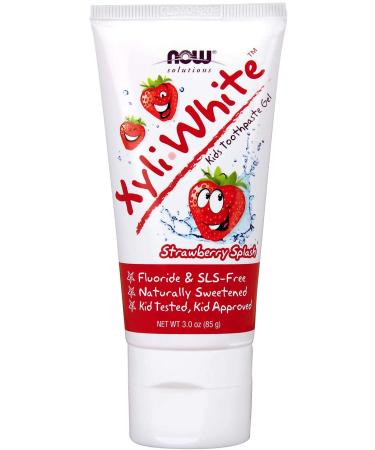 Now Foods Solutions XyliWhite Kids Toothpaste Gel Strawberry Splash 3 oz (85 g)