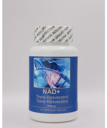 AZ BIOTECH NAD + with Trans-Resveratrol 1800mg High Potency Supplement 60 Capsules NAD+ 1200mg TMG 200mg Trans-Resveratrol 200mg Vegan Non-GMO