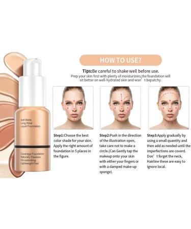 AONAT Foundation Full Coverage 30 ml Concealer Flawless Cream 24HR Matte Oil Control MakeUp in 104 Buff Beige 30 ml 1er Pack 104 Buff Beige - Buy Online on GoSupps.com