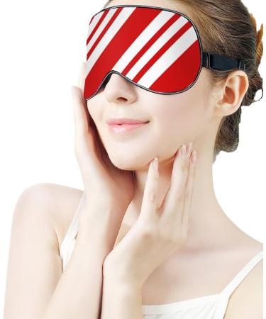 Buy Adjustable Candy Cane Sleep Mask for Women | Comfortable Eye Shades with Elastic Strap | Perfect Gift for Restful Sleep - Buy Online on GoSupps.com