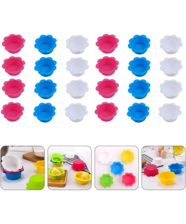 Zerodeko 24pcs Muffin Cup Mold Cheesecake Muffin Pan Mini Muffin Mini Silicone Molds Cake Making Molds Muffin Mold Cup Making Tools Cake Molds Baking Tools Spring Dessert Silica Gel Lace 8X8X3CM Random Color - Buy Online on GoSupps.com