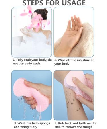 Super Soft Exfoliating Bath Sponge Set | Gentle Spa Scrub for Dead Skin Removal | Reusable & Painless | Suitable for Adults, Children & Pregnant Women | 3PCS - Buy Online on GoSupps.com