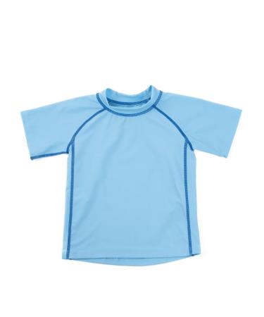 Leveret Short Sleeve Baby Boys Girls Rash Guard Sun Protected UPF + 50 Kids & Toddler Swim Shirt (12 Months-5 Toddler) 4 Years Blue