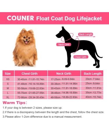 Adjustable Small Dog Life Jacket for Swimming | Reflective, High Buoyancy, Rescue Handle | Pink S 41-48cm Chest Girth - Buy Online on GoSupps.com