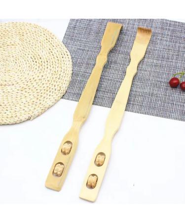 Premium Bamboo Back Scratcher & Massager with 2 Rollers for Neck Legs & Feet - International Shipping Available - Buy Online on GoSupps.com