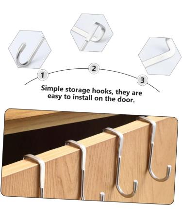 CHILDWEET Stainless Steel Hooks 3pcs Wall Hanger Hooks Key Hanger Wall Clothes Rack Bathroom Hangers Wall Hook Ordinary 7.5X6.5CM Silver - Buy Online on GoSupps.com