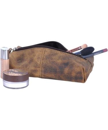 KomalC Leather Zip-Lock Cosmetic Makeup Pouch Bag Pen Pencil Case - SALE | Shop Now! - Buy Online on GoSupps.com