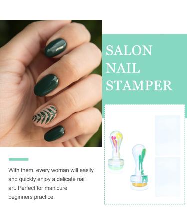 Minkissy Silicone Nail Stamp & Scraper - Clear Nail Art Stamping Tool for Acrylic Manicure 8x3cm - Buy Online on GoSupps.com