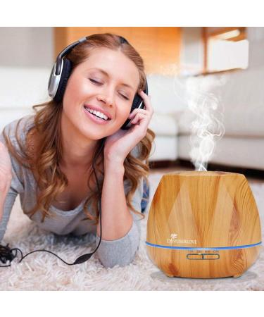 Diffuserlove 550ml Aroma Diffuser Humidifier with Remote Control | 7-Color LED & Auto Shutoff | Perfect for Spa Massage & Yoga - Buy Online on GoSupps.com