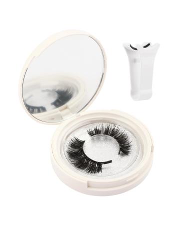 Natural Magnetic Eyelashes Soft Magnetic Lashes Magnetic Lash Applicator No Glue No Eyeliner Needed Easy to Wear Reusable Magnetic Eyelashes Kit(White)
