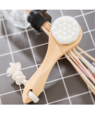 Aiwjeakh Bamboo Wood Handle Cleansing Brush Tools Soft Fber Hair Manual Face Brush Cleaning Face Brushes Skin Care - A - Buy Online on GoSupps.com