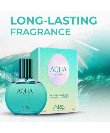 ARIS Aqua Women's Eau de Toilette Spray - Long Lasting Perfume for Women - Floral Fragrance - Ideal Gift for Her - Travel Size - 100ml - Fresh & Light Scent - Buy Online on GoSupps.com