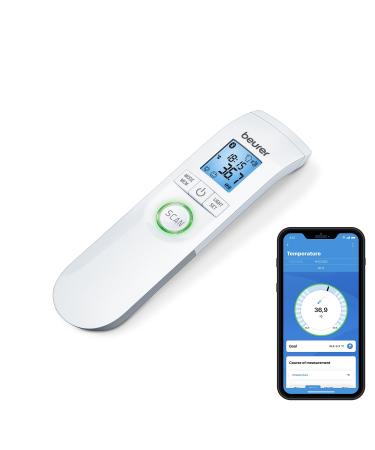 Beurer FT95 Contactless Thermometer with Bluetooth & Free App To Measure And Monitor Temperature With Fever Alert Function And In-Built Memory To Store Your Last 60 Readings