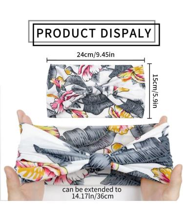 Kavya 6 PCs Boho Headbands for Women | Wide Elastic Leopard Print & Multi-Colored Hair Accessories | Yoga & Sport Hair Bands - Buy Online on GoSupps.com