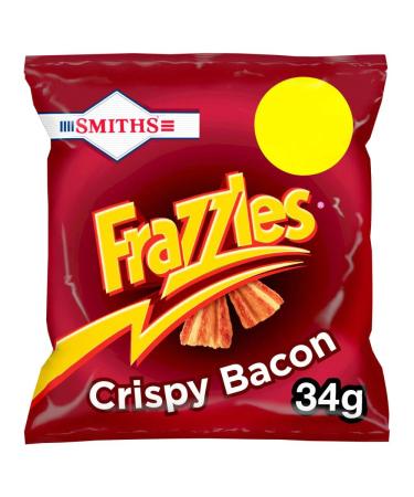 Smiths Frazzles Crispy Bacon Snacks 34g-Food