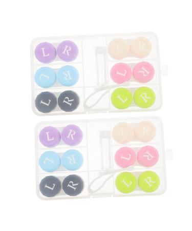 Lalafina 1 sentence 2 boxes contact lens container Local storage holder Storage container for contact lenses Contact lens applicator Invisible travel plastic storage box