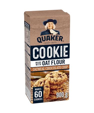 Quaker Chocolate Chip Oatmeal Cookie Mix Made with Oat Flour 900g | Makes 60 Cookies | No Artificial Flavours or Colours | Made with Whole Grain Canadian Oats Chocolate Chip Oatmeal 900 g (Pack of 1)
