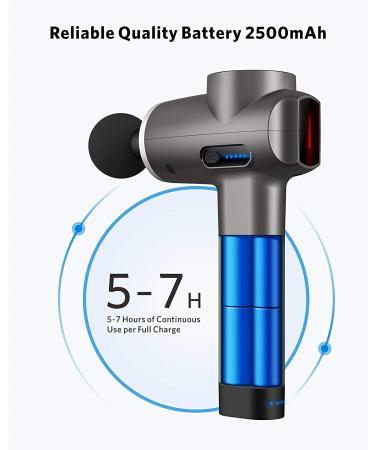 Deep Tissue Percussion Massage Gun for Pain Relief - Handheld Electric Massager for Athletes - Quiet Brushless Motor, Cordless - Buy Online on GoSupps.com