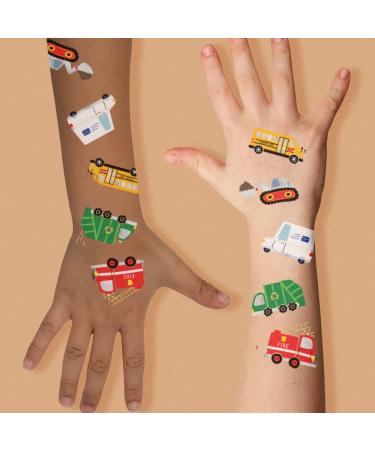 Beep Beep Variety Set of 25 Kids Temporary Tattoos - Waterproof Metallic Boys Car and Truck Flash Tattoos - Perfect Boys Party Favor - Buy Online on GoSupps.com