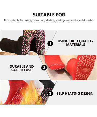 Kisangel Self-Warming Ski Socks for Men 6 Pairs Tomalin Acupressure & Tourmaline Health Socks | Elastic Cotton Comfort - Buy Online on GoSupps.com